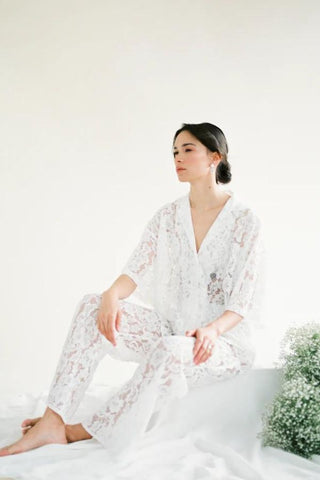 Romeo Button Down | Ivory Lanai Lace