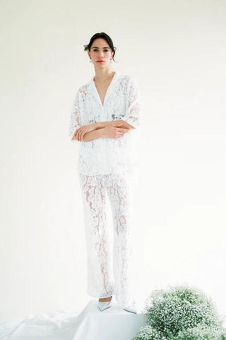 Romeo Button Down | Ivory Lanai Lace