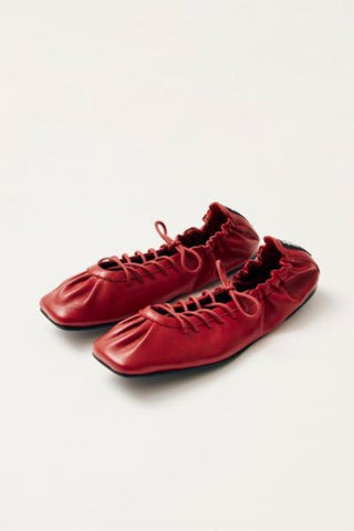 Aureline Leather Ballet Flats | Red