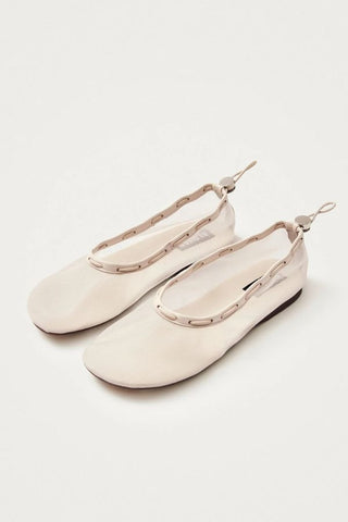 Gill Mesh Ballet Flats | White