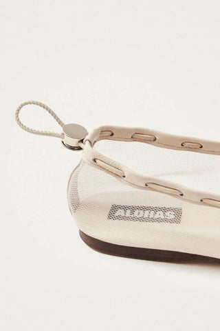 Gill Mesh Ballet Flats | White