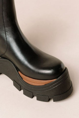 Sapphire Nutty Leather Ankle Boots | Black