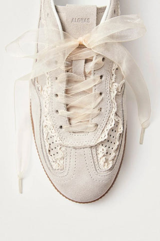 Tb. 490 Crochet Cream Leather Sneakers | Cream Leather