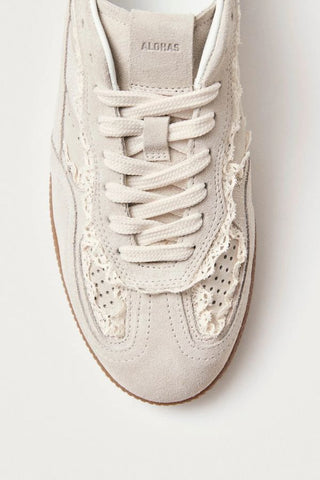 Tb. 490 Crochet Cream Leather Sneakers | Cream Leather
