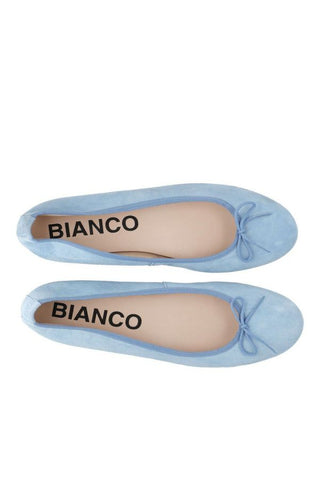 BIAMADISON Ballerina Suede Flats | Sky Blue