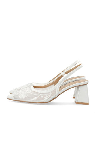 Biamaralyn Lace Beaded Slingback