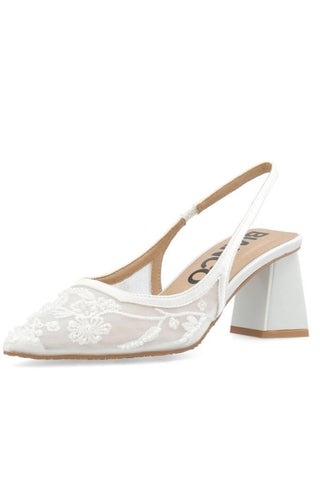 Biamaralyn Lace Beaded Slingback