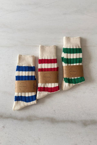 Colour Stripe High Socks | Red