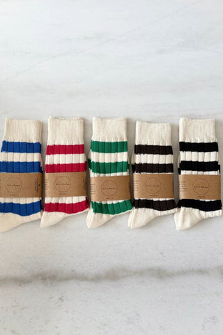 Colour Stripe High Socks | Royal Blue