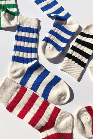 Colour Stripe High Socks | Red
