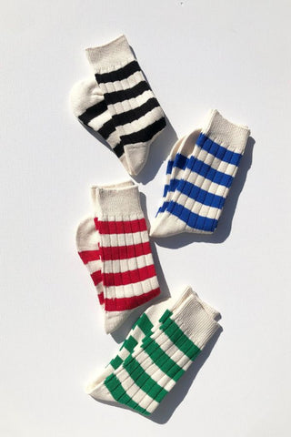 Colour Stripe High Socks | Red