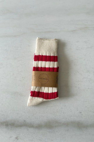 Colour Stripe High Socks | Red
