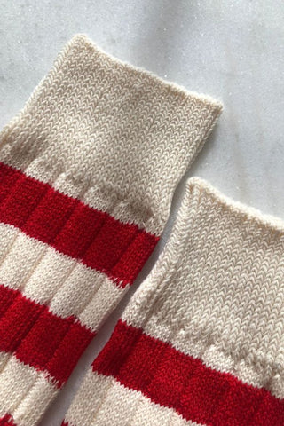 Colour Stripe High Socks | Red