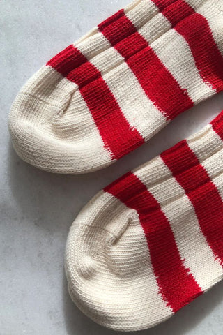 Colour Stripe High Socks | Red