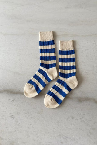 Colour Stripe High Socks | Royal Blue