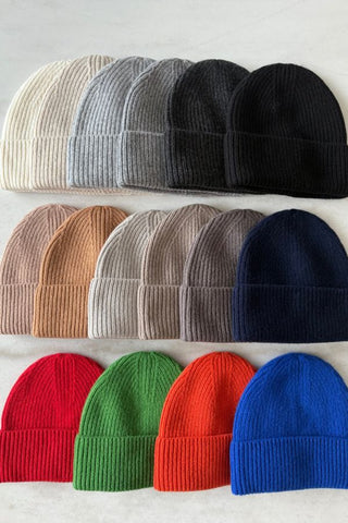 Merino Wool Everyday Beanie | Orange Diamond