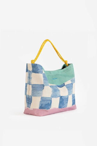 Colour Block Canvas Cross‑Body Bag