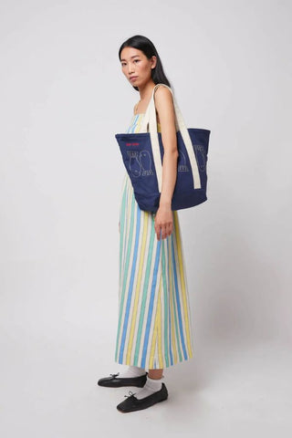 Lucky Fish Canvas Bag | Navy Blue
