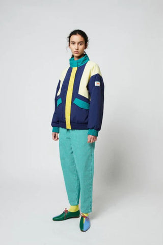 Striped Twill Cocoon Pants | Green