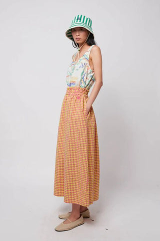Vichy Evasé Skirt | Multicolour
