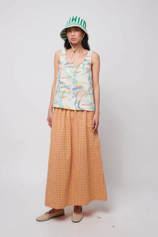 Vichy Evasé Skirt | Multicolour