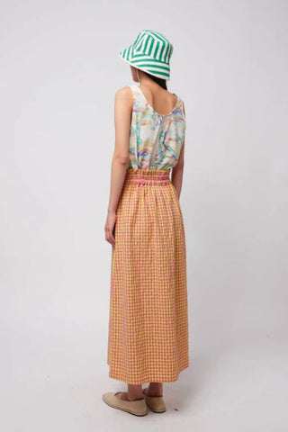 Vichy Evasé Skirt | Multicolour
