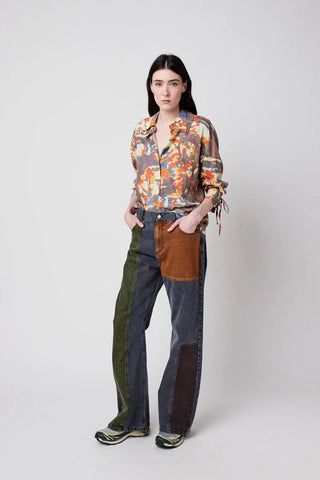 Forest House Pattern Relaxed Shirt | Mutlicolour