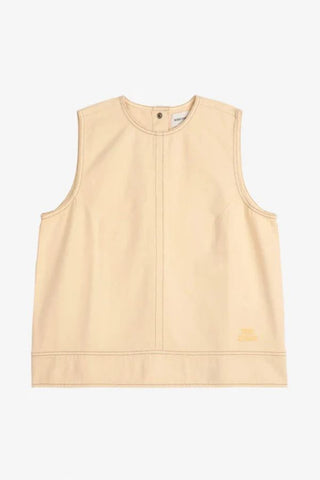 Logo Embroidery Twill Top | Light Yellow
