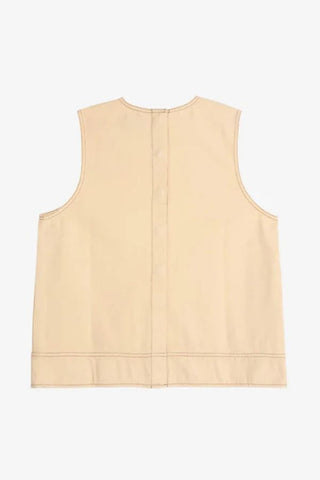 Logo Embroidery Twill Top | Light Yellow