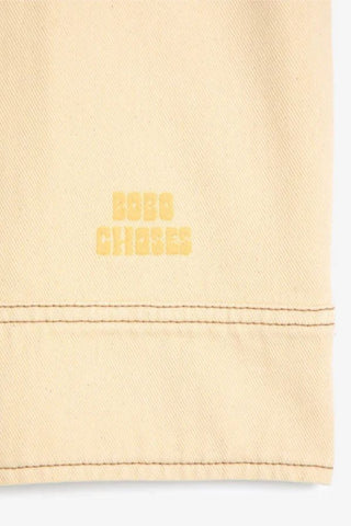 Logo Embroidery Twill Top | Light Yellow