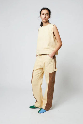 Logo Embroidery Twill Top | Light Yellow