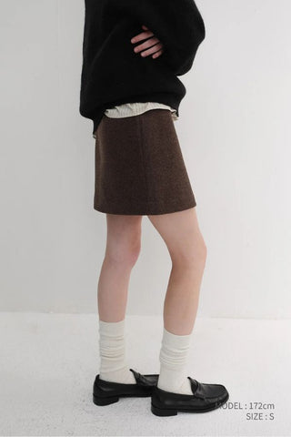Wool Mini Skirt