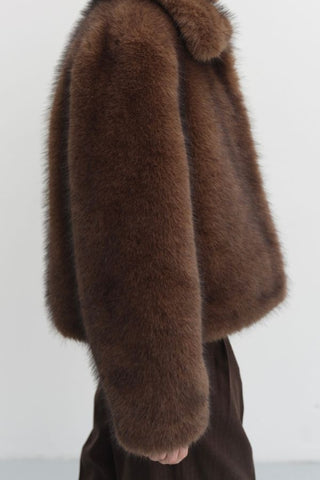 Cropped Faux Fur Jacket