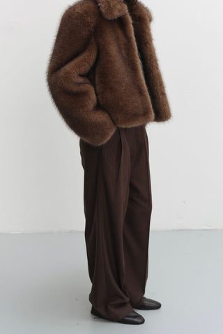 Cropped Faux Fur Jacket