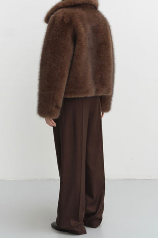 Cropped Faux Fur Jacket