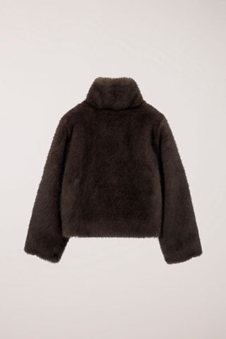 Cropped Faux Fur Jacket