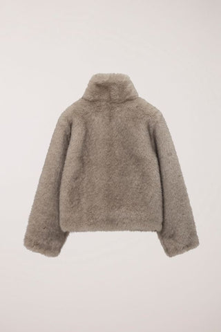 Cropped Faux Fur Jacket