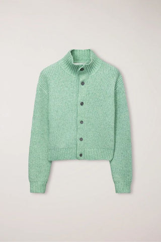 Unisex High Neck Button Cardigan