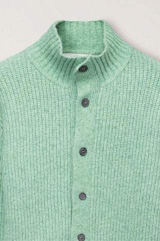 Unisex High Neck Button Cardigan