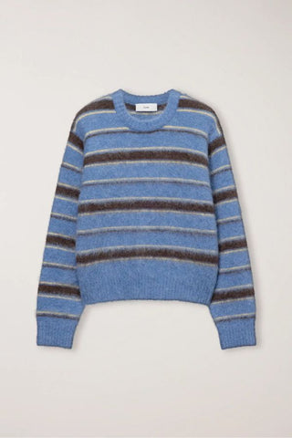 Unisex Hairy Striped Sweater