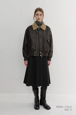 Unisex Volumed Aviator Jacket