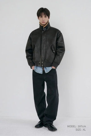 Unisex Volumed Aviator Jacket
