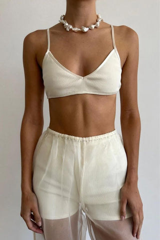 Rib Bralette | Creme