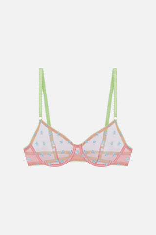 Jaime Embroidered Underwire Bra | Pale Rose