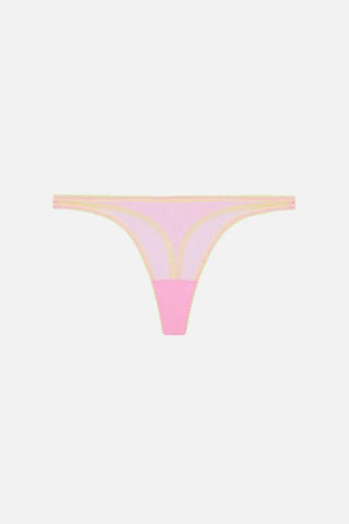 Ines Clean Tulle Thong | Bright Pink