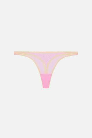 Ines Clean Tulle Thong | Bright Pink