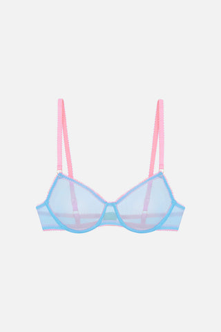 Layla Clean Tulle Underwire Bra | Pastel Blue