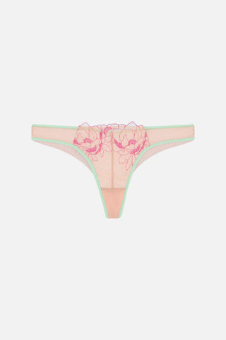 Lucille Floral Embroidery Knicker | Light Beige