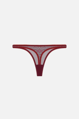 Rumi Clean Tulle Thong | Mahogany