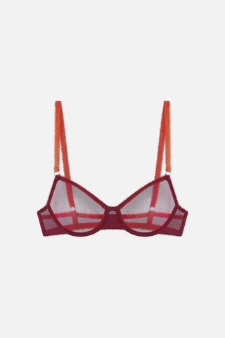 Rumi Clean Tulle Underwire Bra | Mahogany